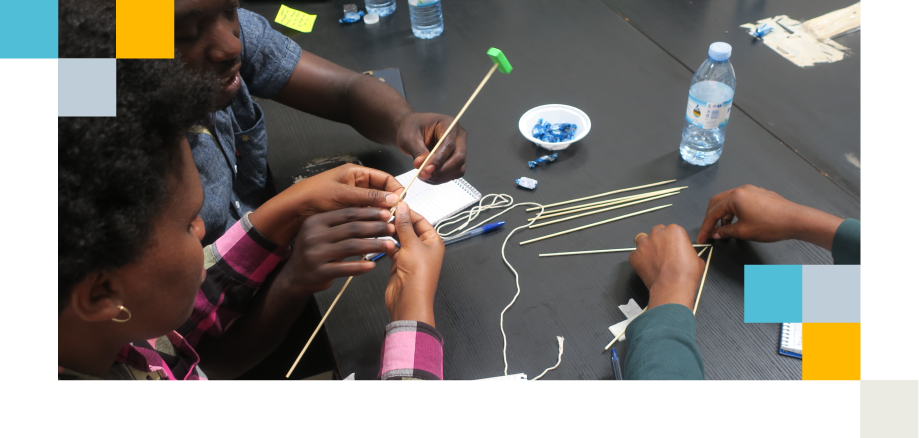 three people prototyping